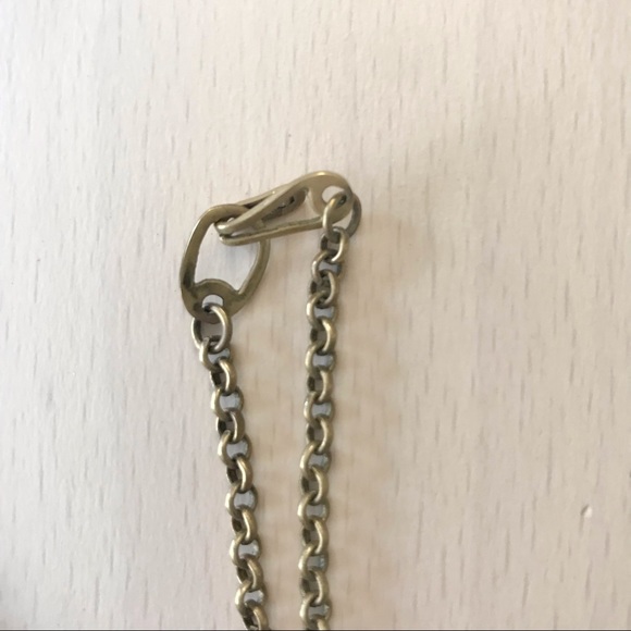 APT Brass Long Stone Ring Necklace - Picture 3 of 3